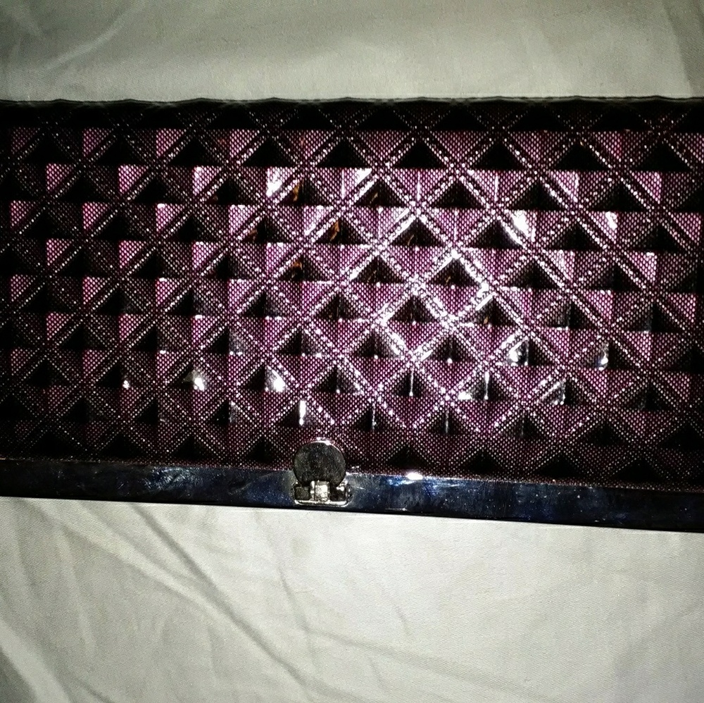Brown shirt wallet with metal clasp details